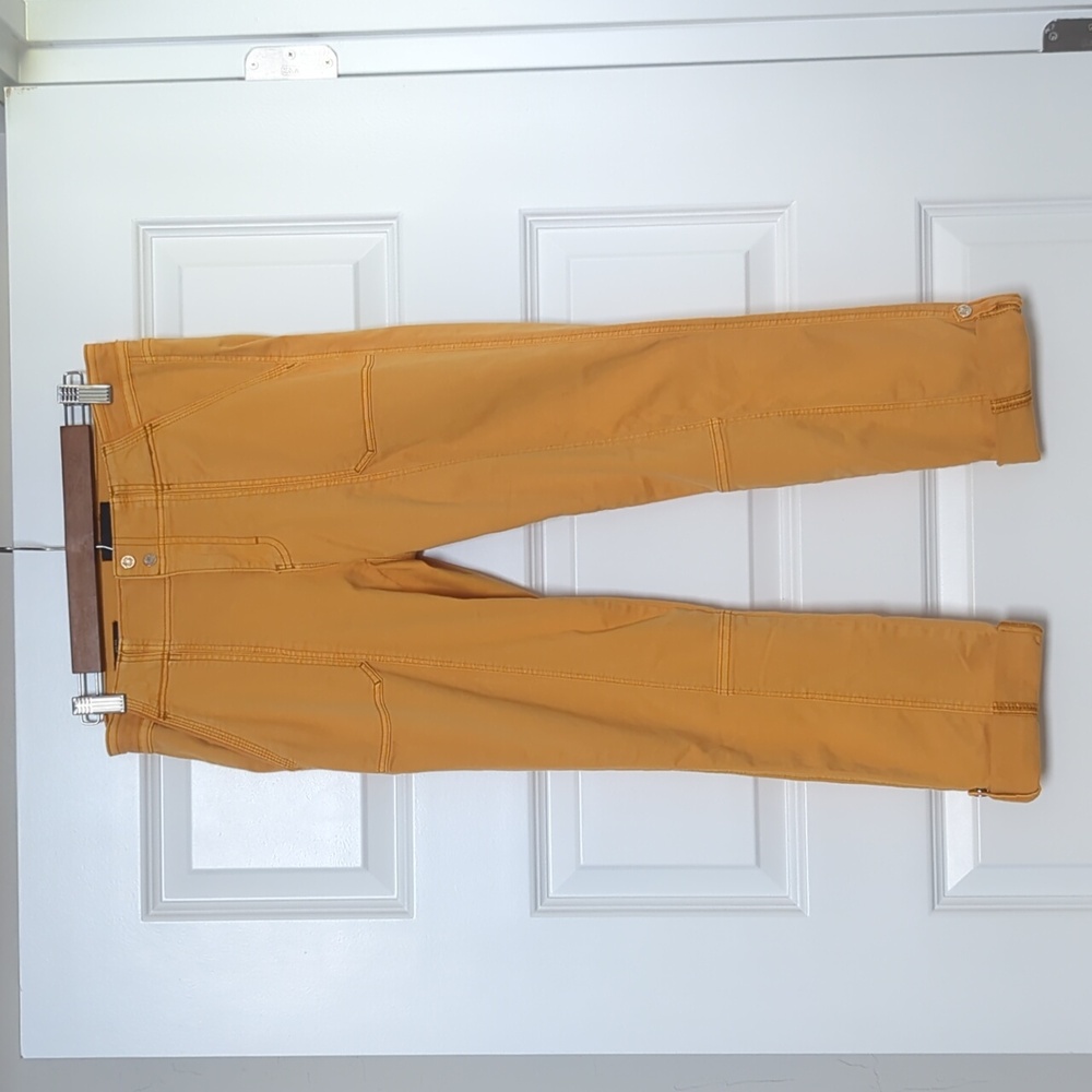 White House Black Market women's Yellow Cargo Capris